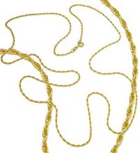 Correntes em ouro amarelo 18k - Singapura corda - 60cm